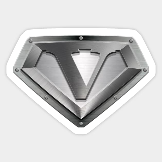 Super Sleek Style V Symbol Sticker by TheGraphicGuru